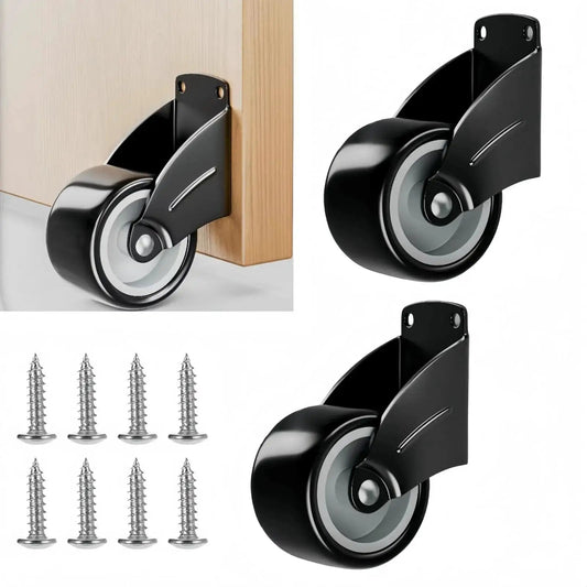 2 Pcs Gate Caster Wheels Replacement Anti Friction Gate Caster Anti Sag Door Bottom Support Wheels 2 Inch Silent Caster