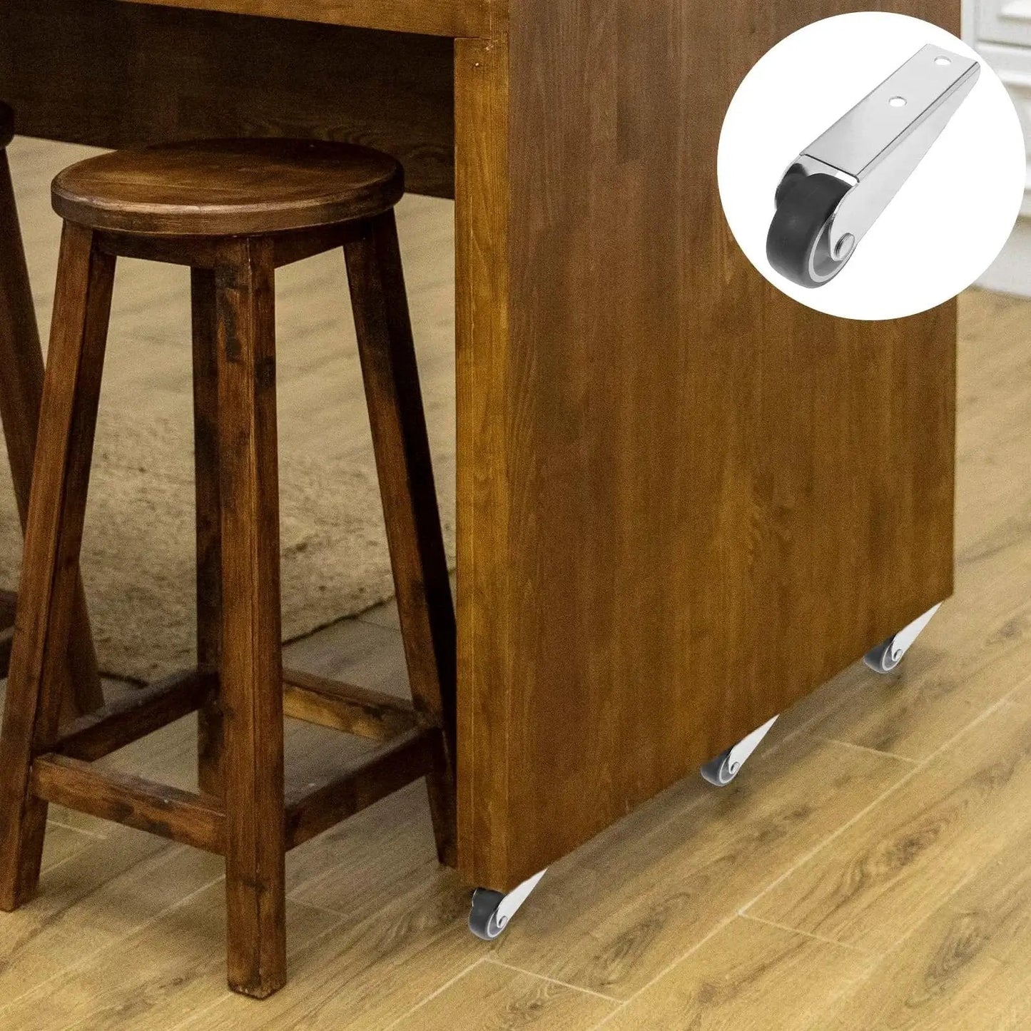 Gate Caster Wheels Replacement For Doors And Furniture Sinking Bottom Pulley Directional Wheel installed on wooden furniture