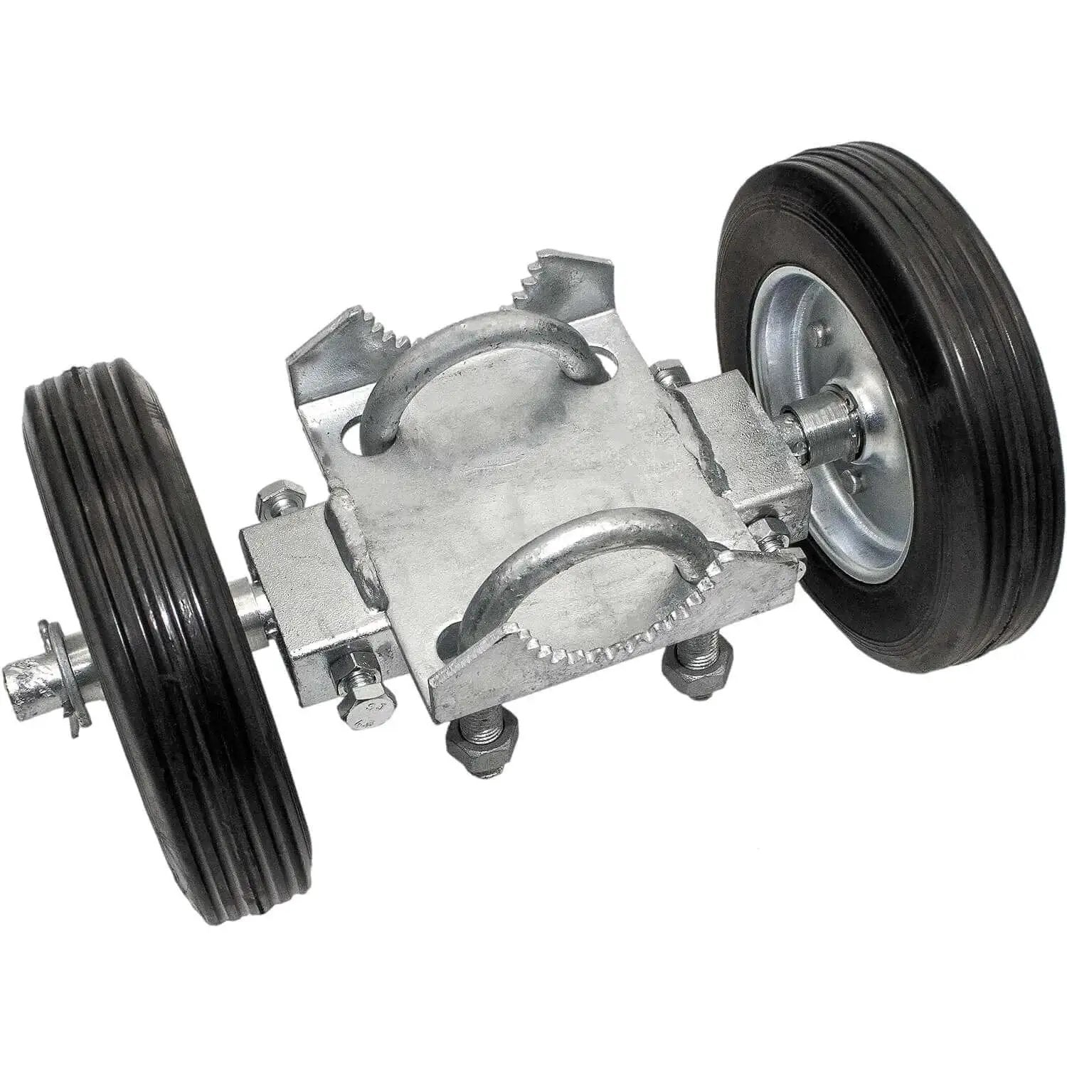 Rolling Gate Wheel Carrier 6 Inch For Chain Link Fences And Sliding Gates With 2 Hard Rubber Wheels Adjustable Carrier