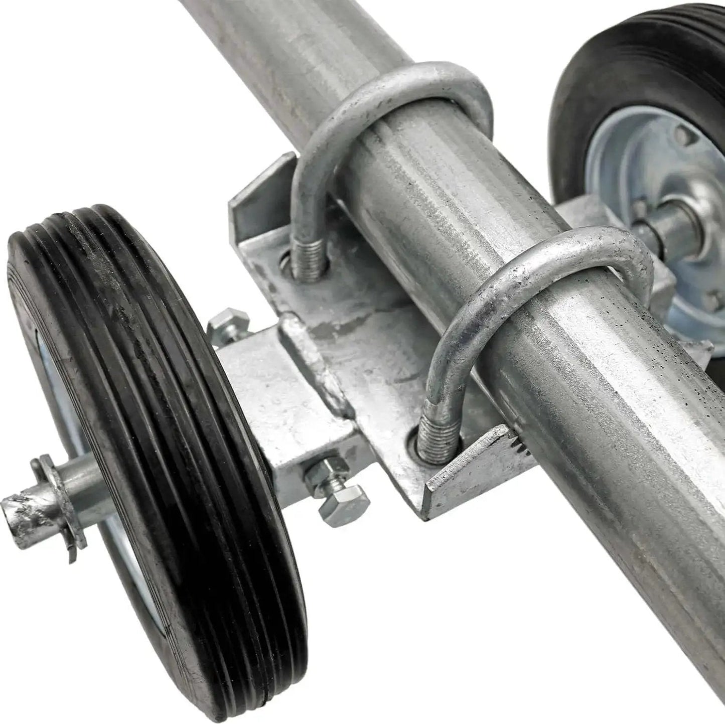Rolling Gate Wheel Carrier 6 Inch For Chain Link Fences And Sliding Gates With 2 Hard Rubber Wheels Adjustable Carrier For Straight Gate Run