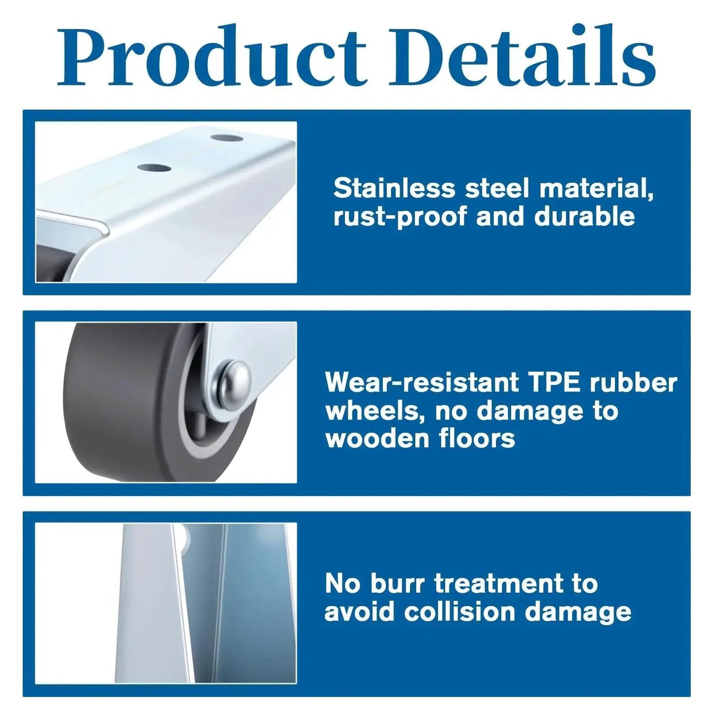 Gate Wheels For Wooden Gates Replacement Set Of 2 Caster Wheels With Anti Friction Rubber Rolling Pulley Directional Wheel product details