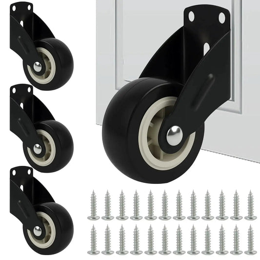 4 Pack 2 Inch Gate Wheels For Wooden Gates With Side Mount Casters Anti Sag Door Bottom Support Smooth Sliding