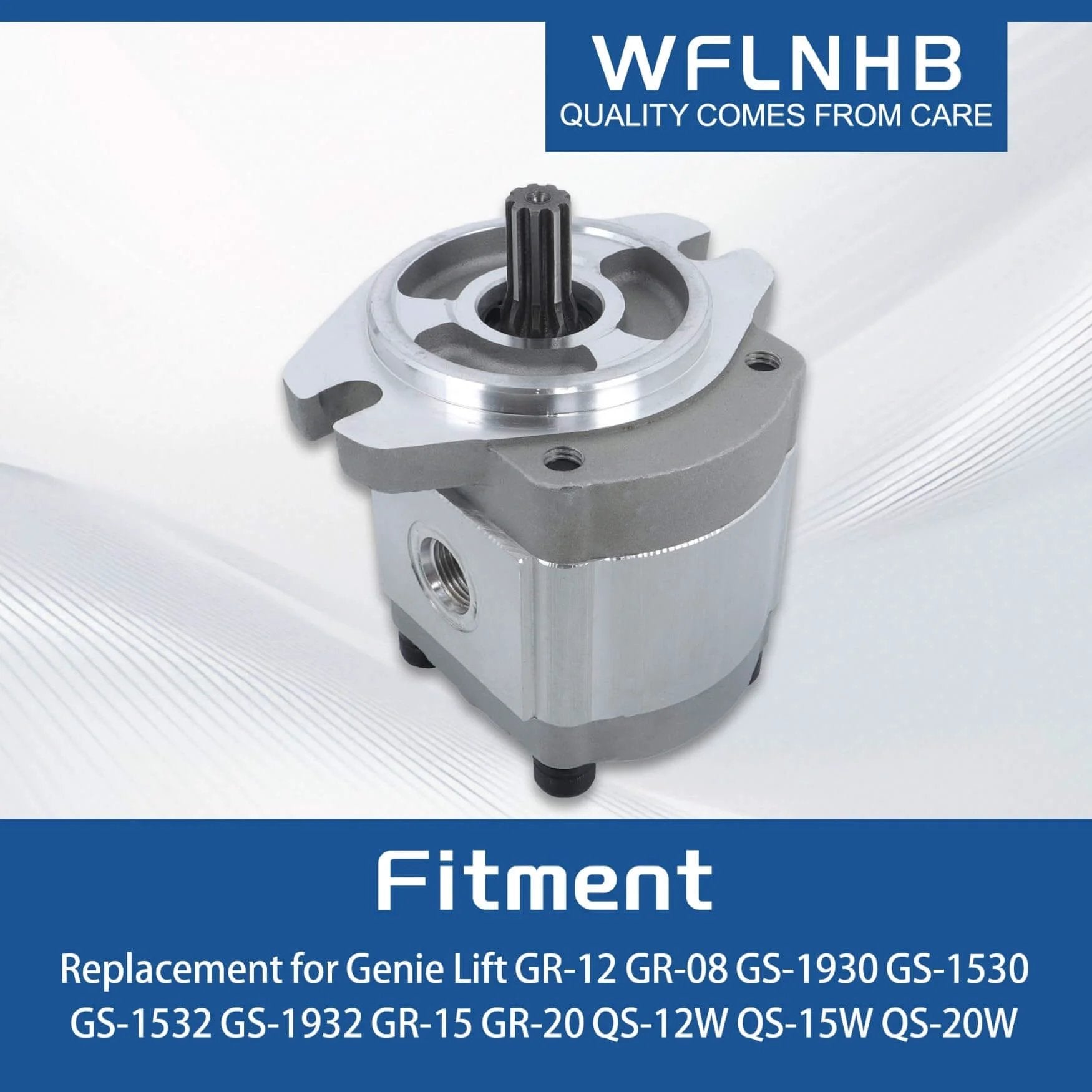WFLNHB 96193GT 96193 hydraulic gear pump shown for Genie Lift GR and GS series