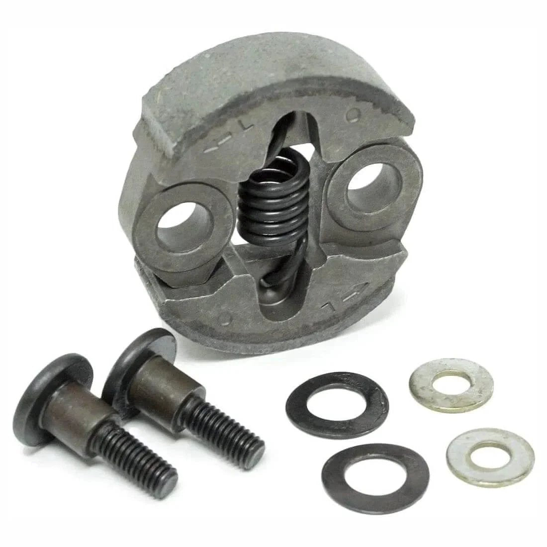 Genuine Clutch Assembly T230XR_EMC C230 C242 LE242 with metal parts and spring, shown disassembled with screws and washers
