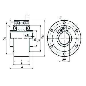 GFR15 15mm Freewheel Clutch - One-Way Roller Type - Backstop/Overrunning 15x68x52mm
