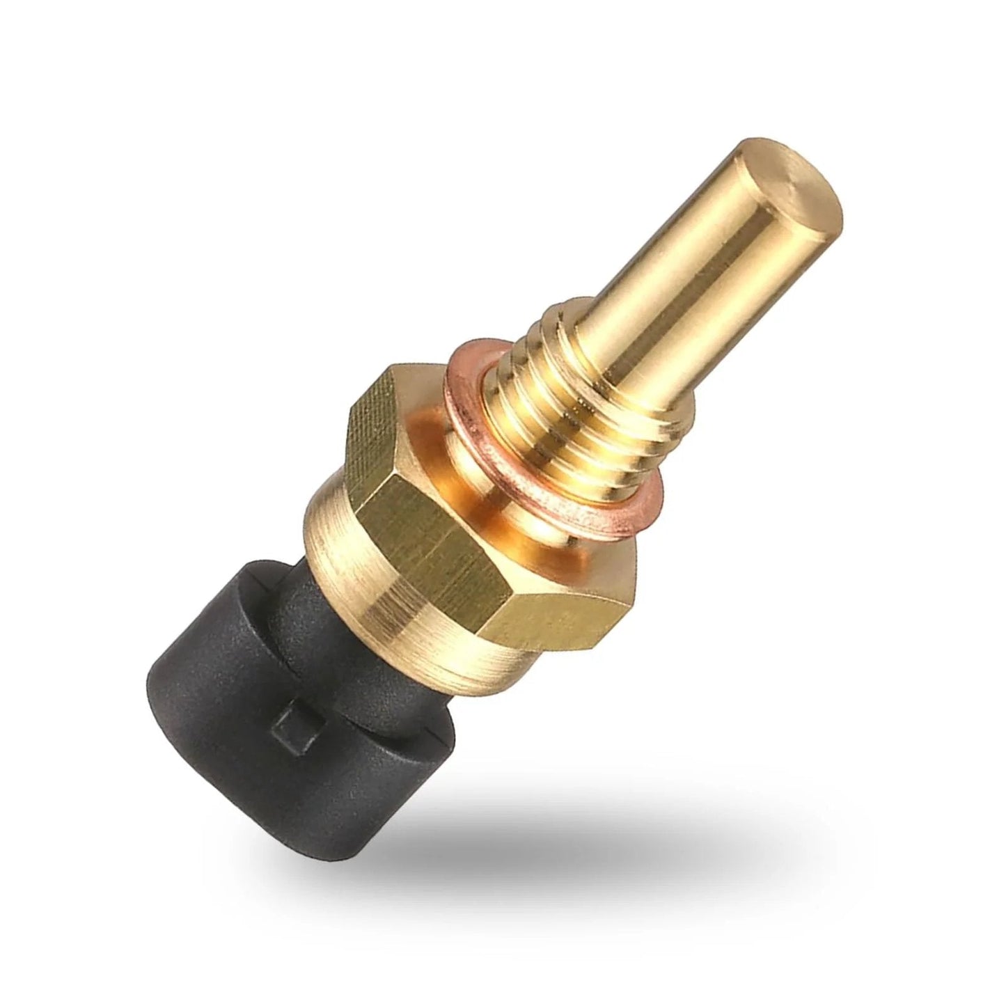 Premium Replacement Engine Temperature Sensor With Plug For Cars In Gold 1 Pack Durable Metal ECT Sensor Replacement with plug.