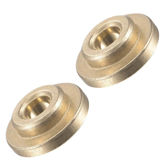 2 Pieces Flanged Sleeve Bearing 4mm X 8mm X 4mm POM Self Lubricating Oilless Bushing Gold Color For Equipment And Machinery Use