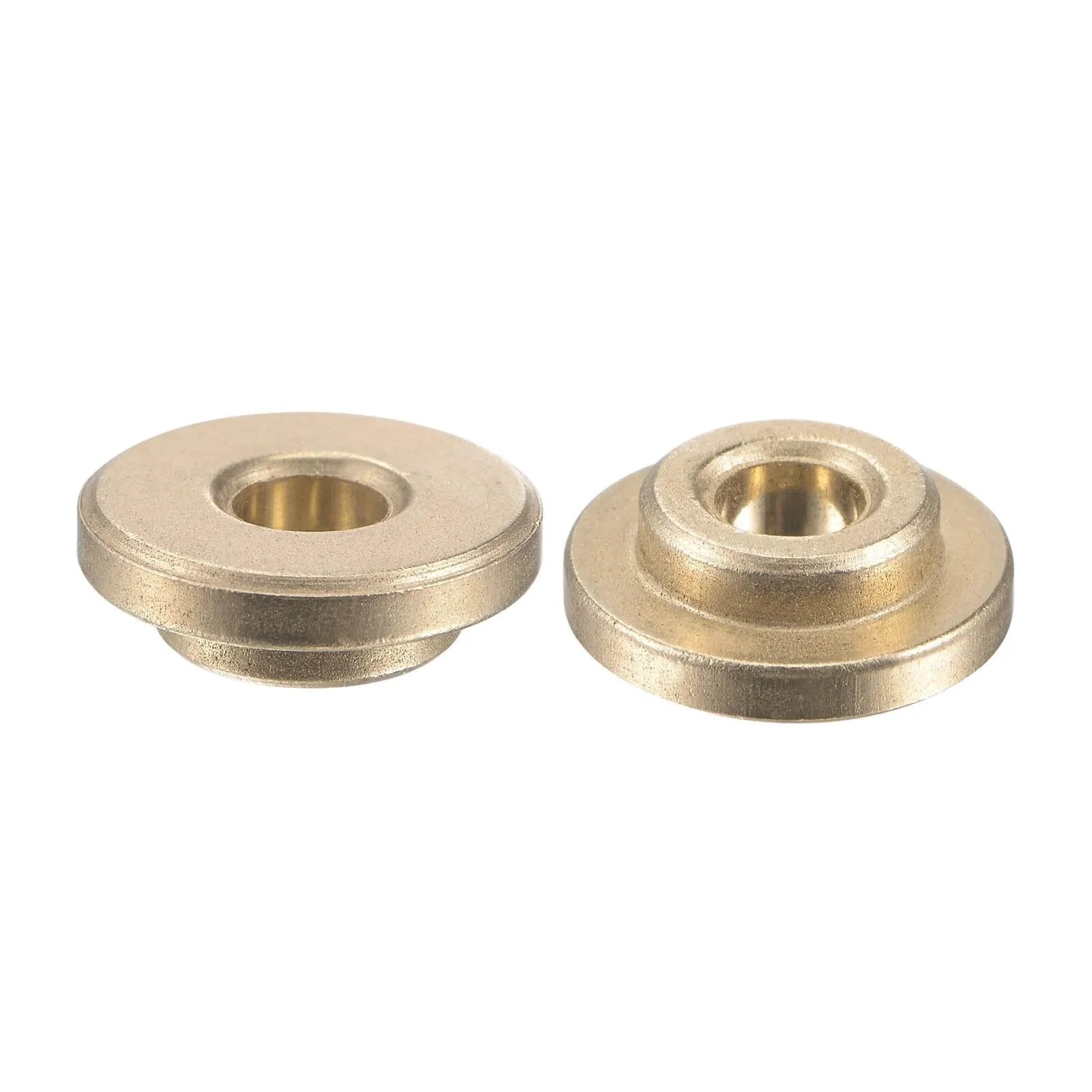 2 Pieces Flanged Sleeve Bearing 4mm X 8mm X 4mm POM Self Lubricating Oilless Bushing Gold Color For Equipment And Machinery Use