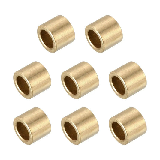 Self Lubricating Cast Brass Sleeve Bearings 6mm Bore 10mm OD 10mm Length Pack Of 8 Gold Tone Plain Shaft Bearings