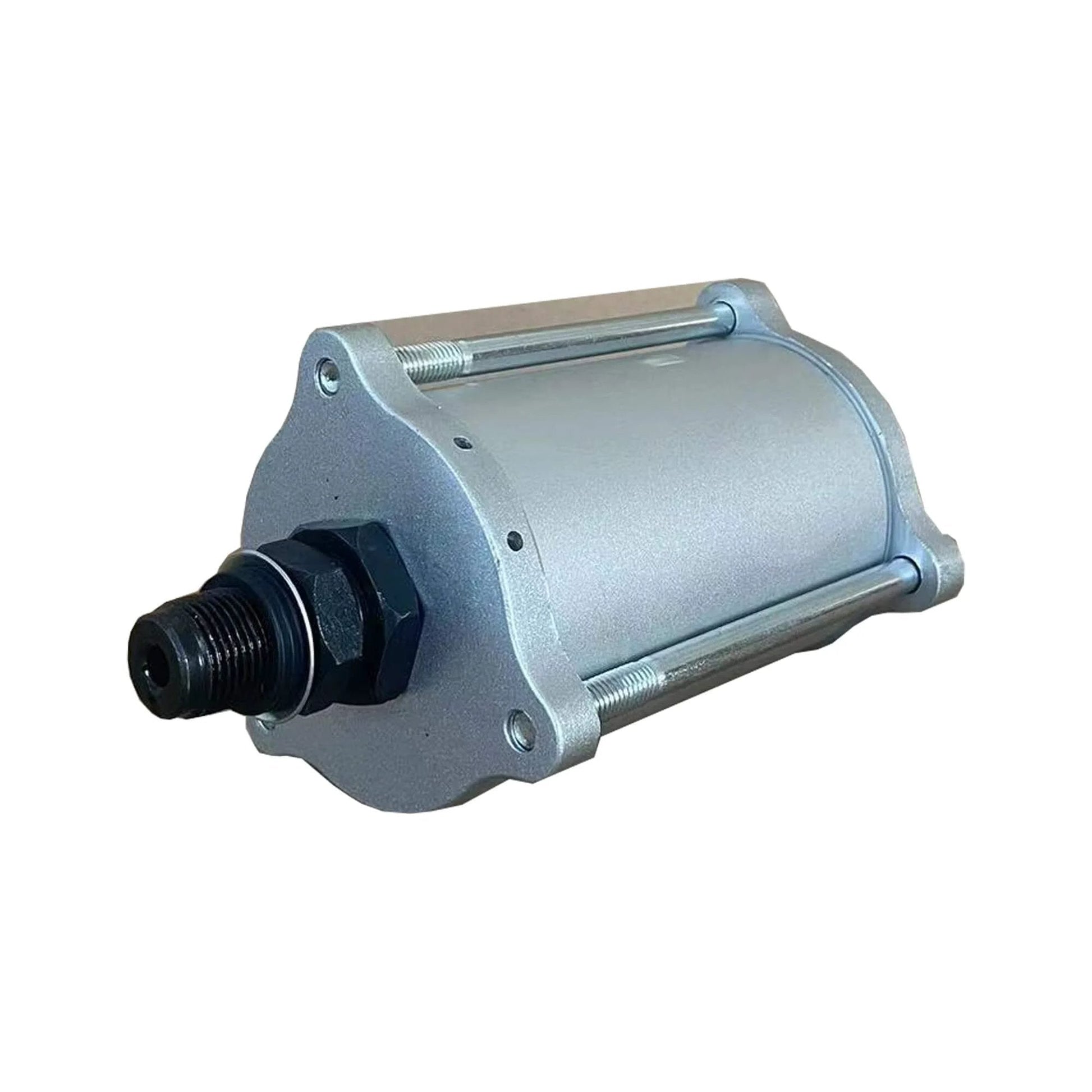 Compressed Air Motor for Pneumatic Hydraulic Pumps, housing with Stud, Gray, side view