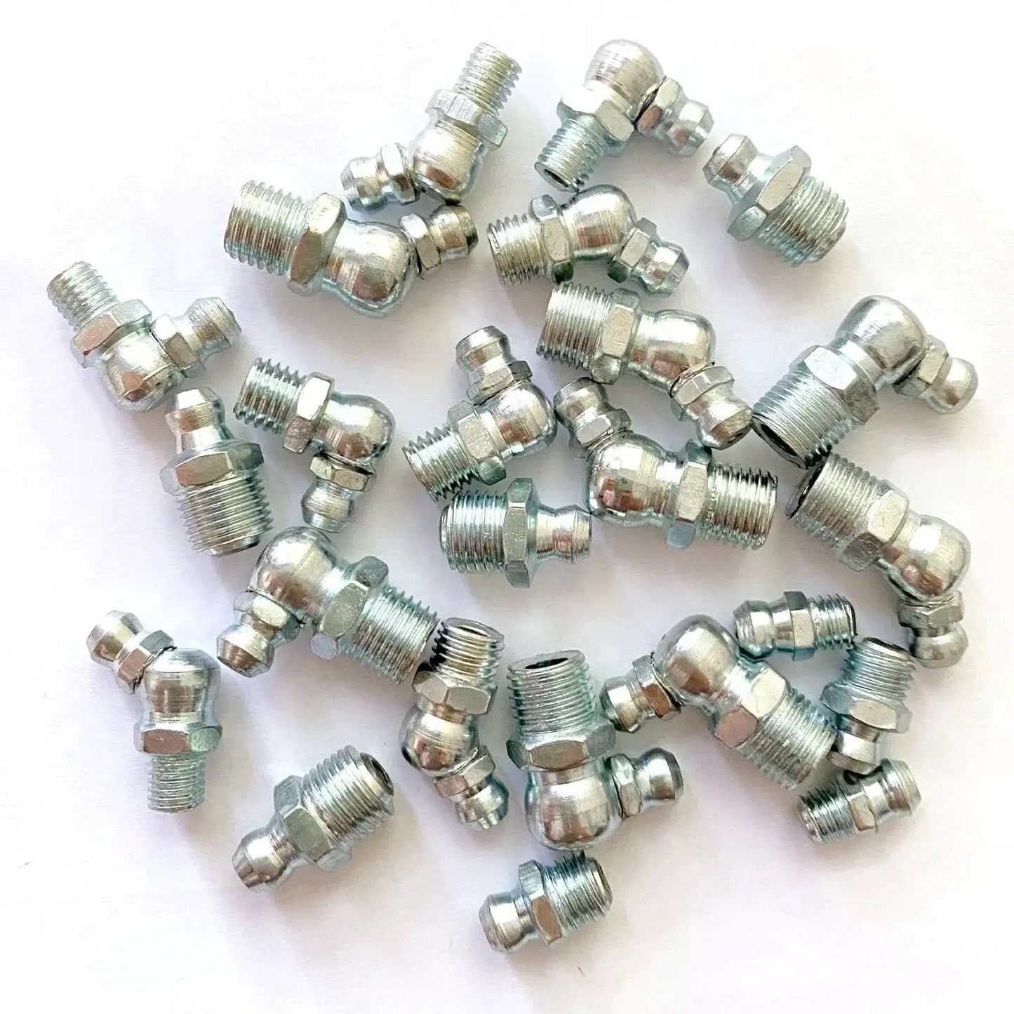 Versatile Pro Grade Grease Fitting Assortment For Industrial And Agricultural Machinery One Quarter To Three Eighths Inch 36 Pieces