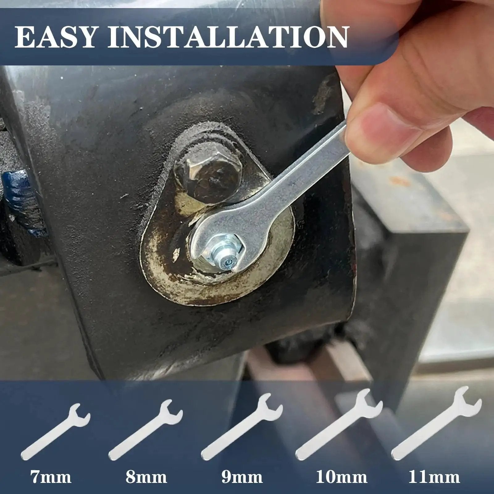 Using wrench on All In One Grease Fittings Kit With 405 Pcs SAE And Metric Zerk Fittings Including NPT One Quarter Inch M6.