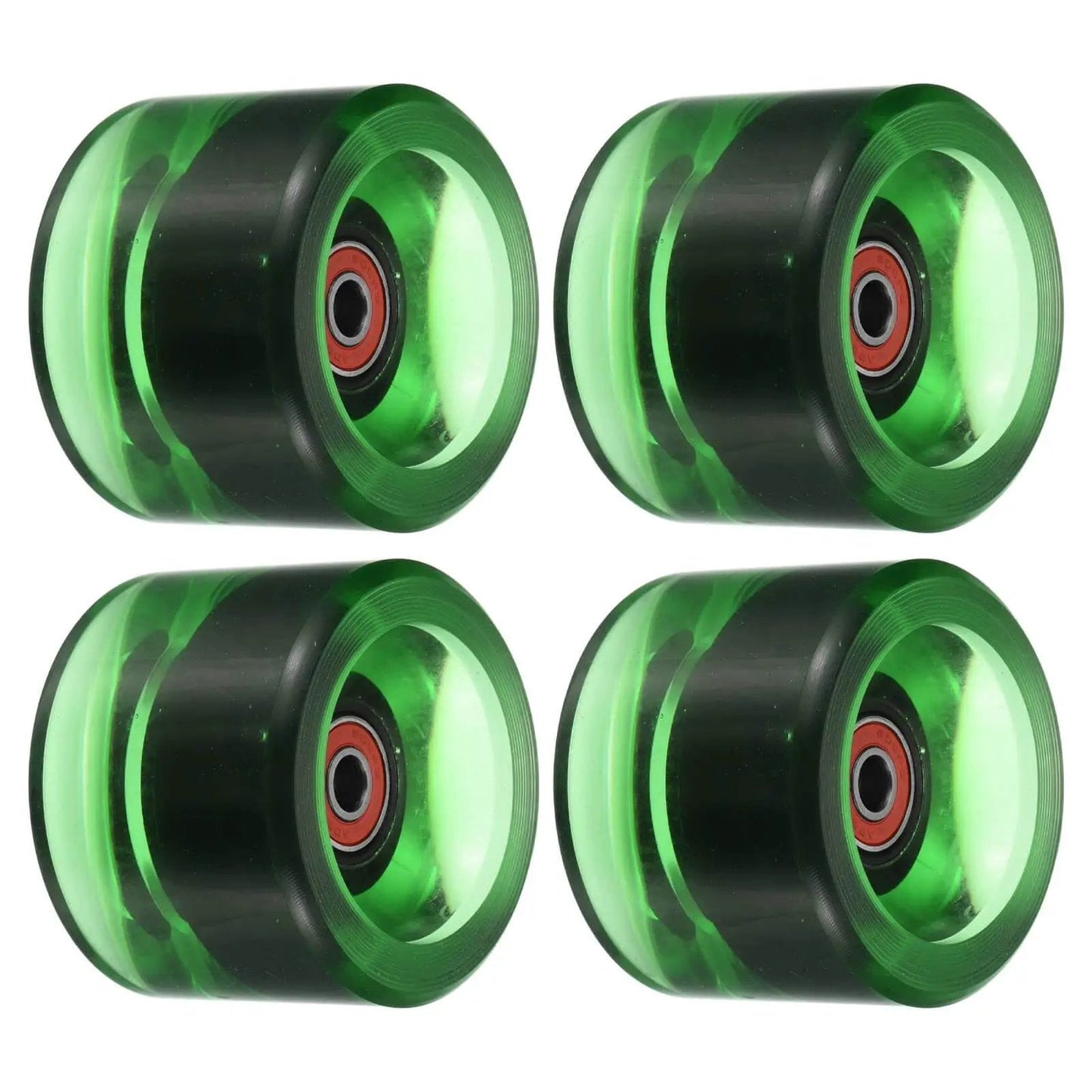 70mm 78A Longboard Wheels With Red ABEC 9 Bearings 4 Pack Street Cruiser Wheels For Skateboards PU Wheel Set Green