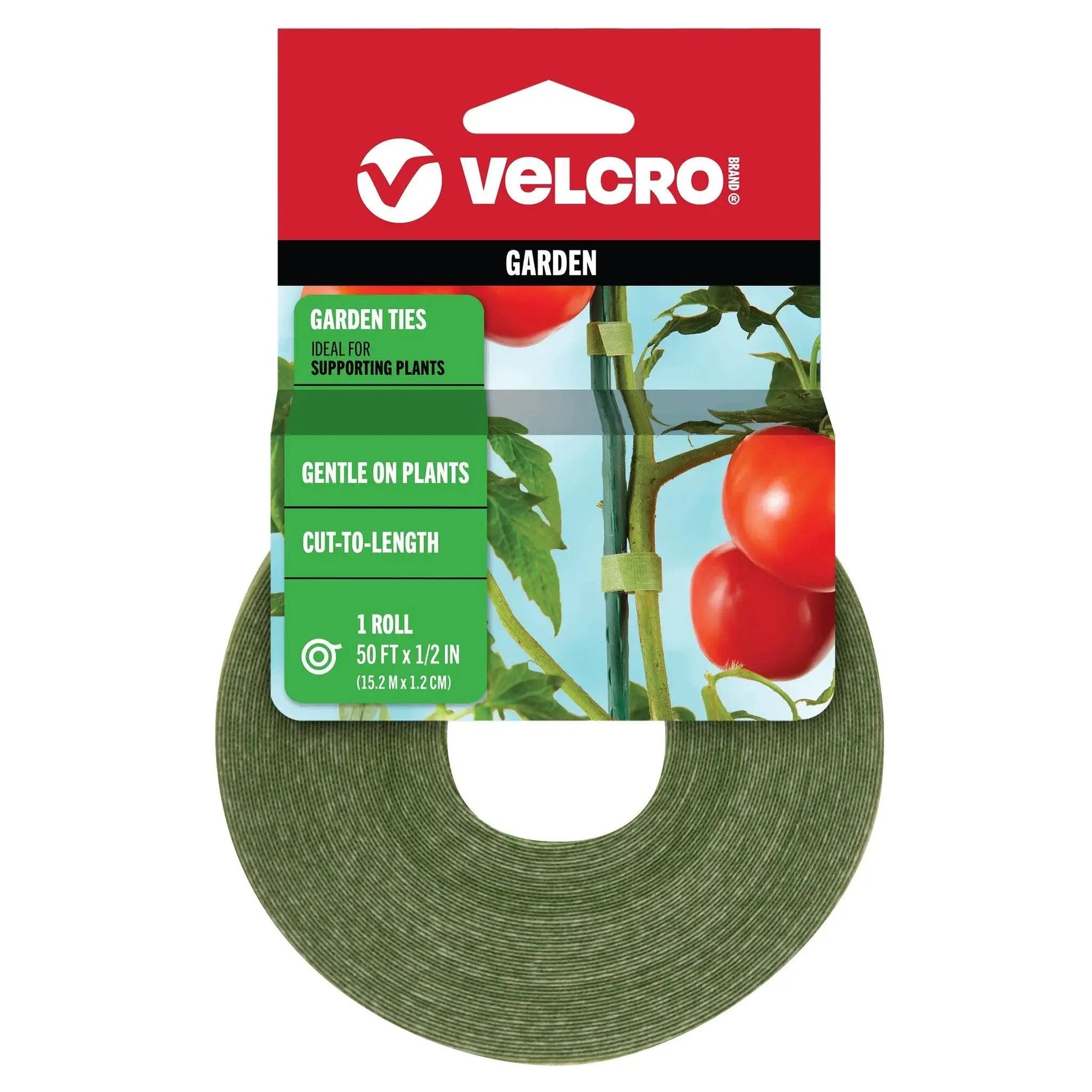One Wrap Garden Ties For Plant Supports Reusable Adjustable Ties Cut To Length 50 Ft By One Half Inch Green Recycled Plastic
