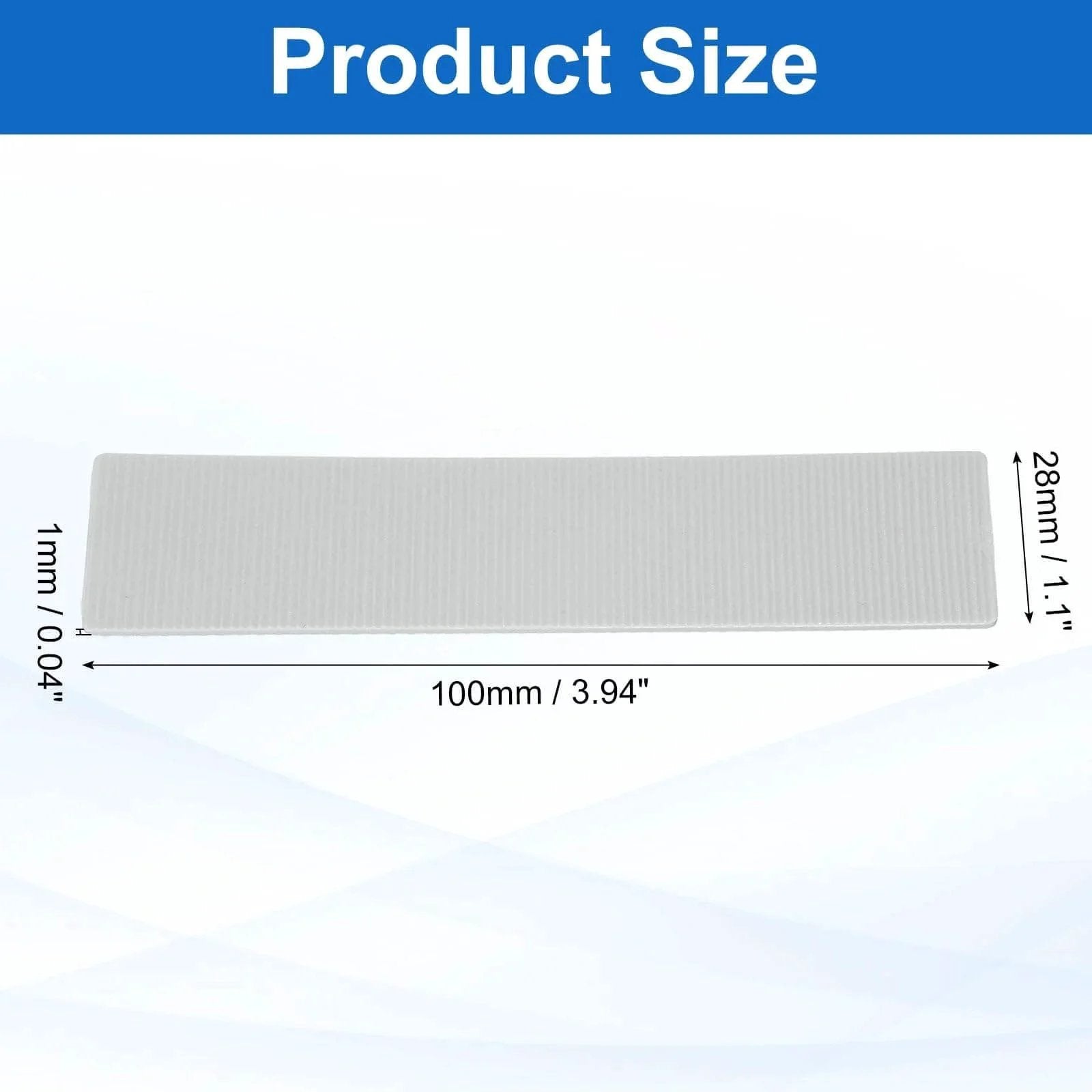 Twenty Pcs Plastic Flat Shims For Leveling One Millimeter One Thirty Second Inch Structural Tile Composite Shims image