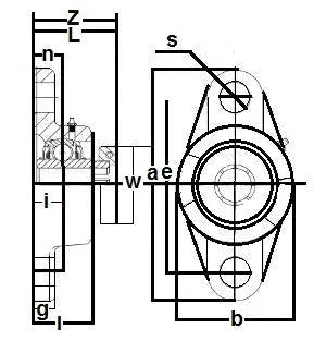GRFT211-34 Bearing Flange Standard 2 Bolt 2 1/8 Inch GRIP-IT 360