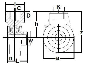 GRHA205-14 Hanger Bearing GRIP-IT 360 degree 7/8 Inch Bearing