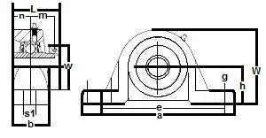 GRP206-30mm Pillow Block Standard Shaft Height 30mm Ball Bearing