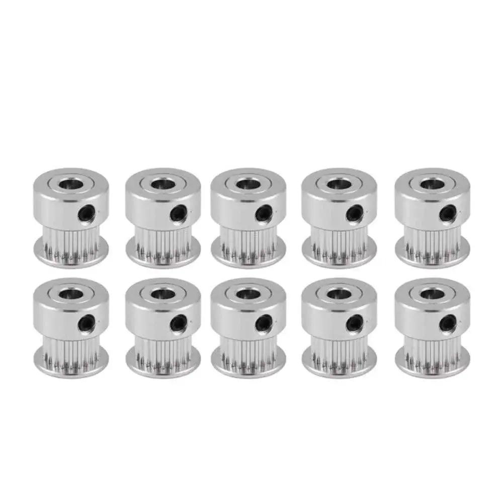 10 pack GT2 20 Tooth Aluminum Timing Belt Pulley With 5mm Bore For 6mm Wide Belts Includes Screws High Precision Machined