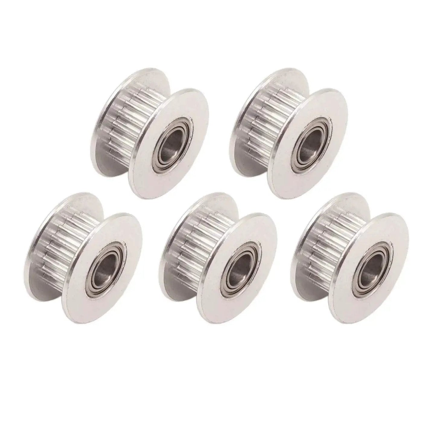 GT2 Idler Pulley 20 Tooth 5mm Bore For 6mm Width Timing Belt Aluminum With Oxidation Treated Finish For Rust And Corrosion Resistance Pack Of 5
