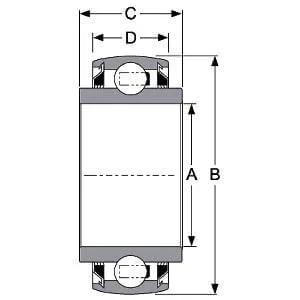 GW210PPB2 Agricultural Heavy Duty Bearing, Round Bore 1.9380" Bore Bearing