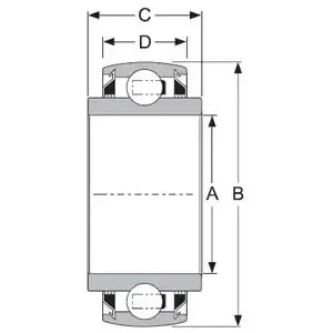 GW210PPB5 Agricultural Heavy Duty Bearing, Round Bore 1.78" Bore Bearing