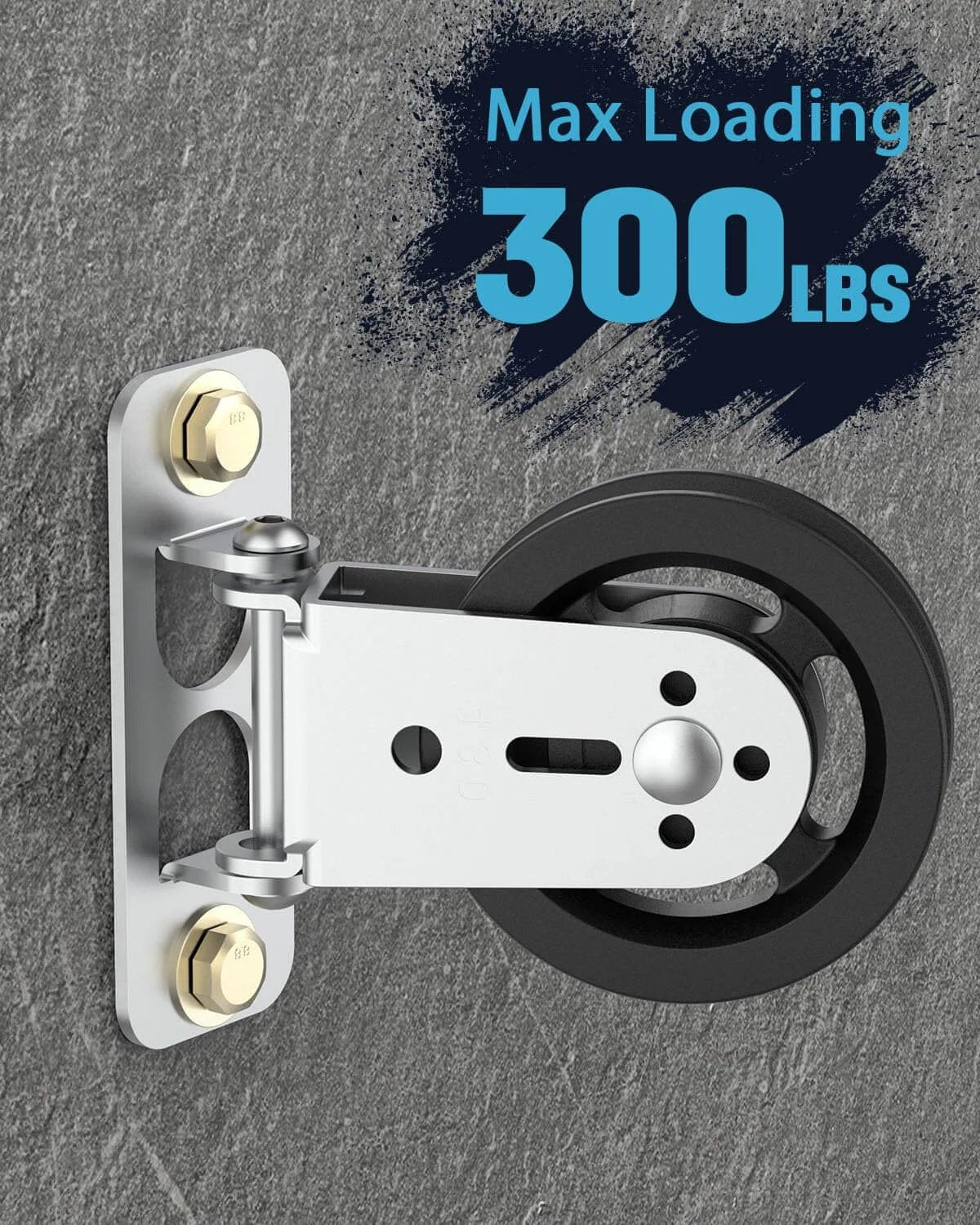 Gym Pulley Blocks, 3.5Inch/88mm Wall Mount Fixed Pulley Wheel with Upgrade Rotation 180 Degree and Load Bearing 300LBS