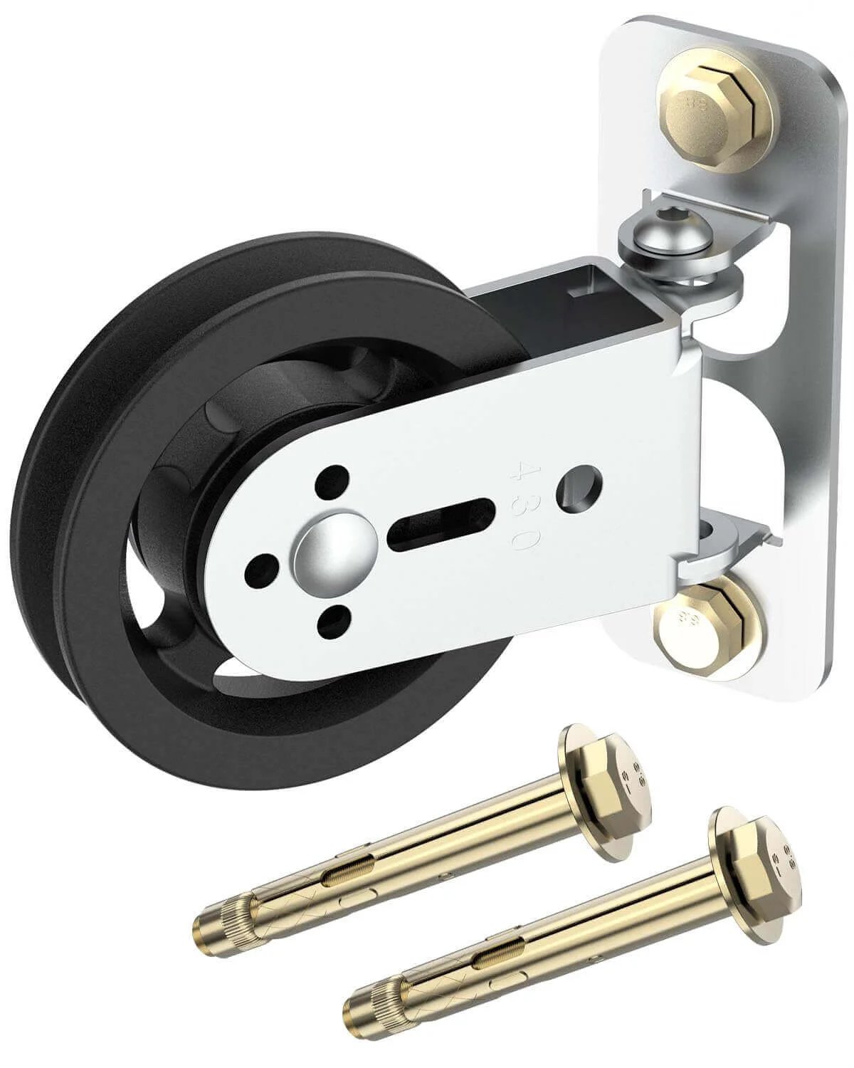 Gym Pulley Blocks, 3.5Inch/88mm Wall Mount Fixed Pulley Wheel, Upgrade Rotation 180 Degree, Load Bearing 300LBS, Heavy Duty Swivel Wheel