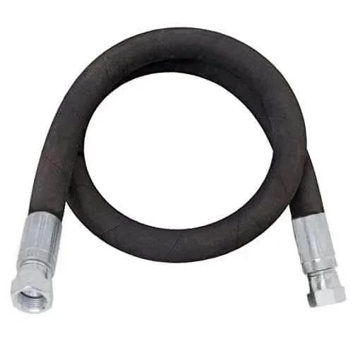 One Half Inch hydraulic Hose Assembly 72 Inch Long With Crimped Female JIC 37 Degree Fittings At Both Ends Two Wire SAE 100R2AT Reinforced Hose