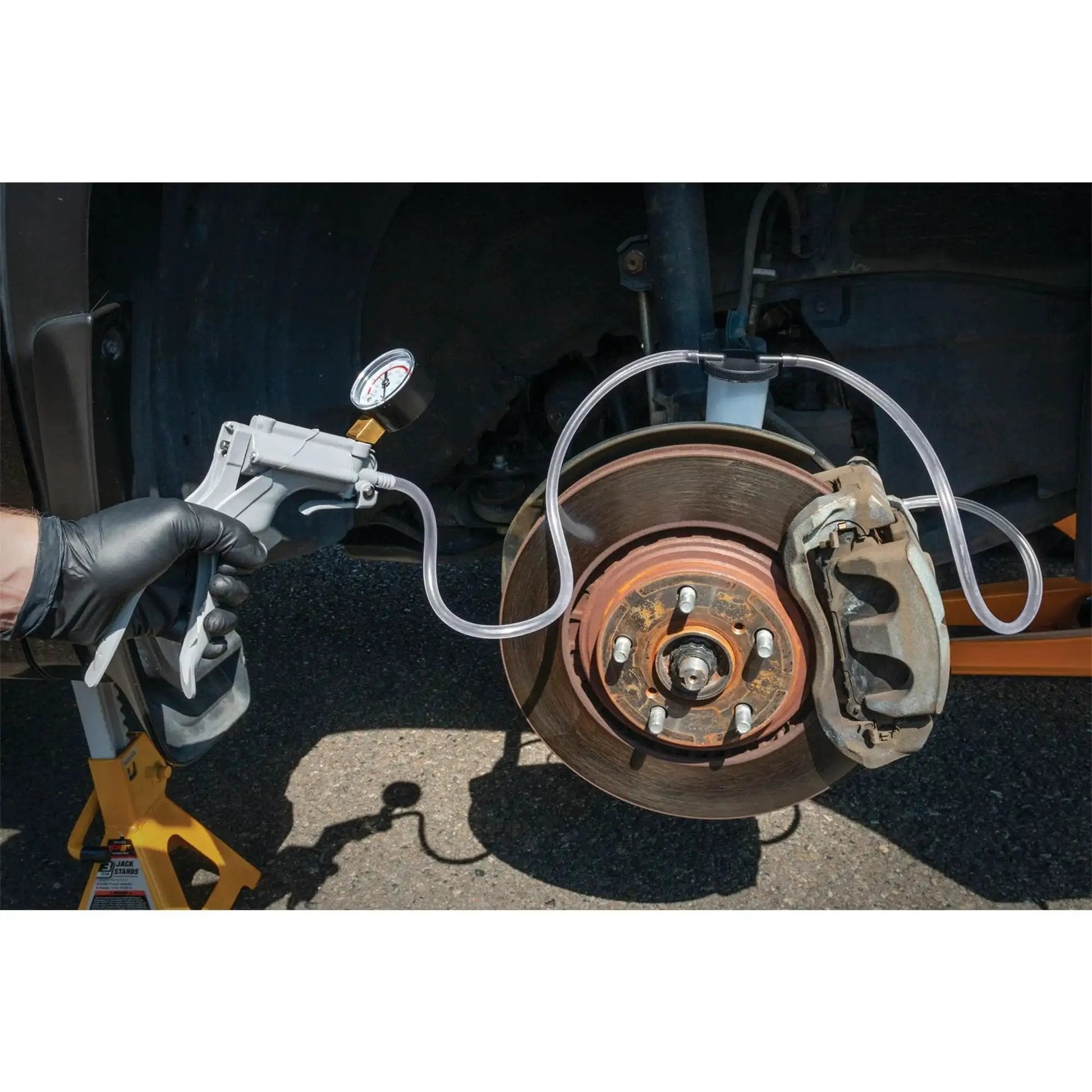 One Man Hand Vacuum Pump Kit For Brake Bleeding And Automotive Tests By Performance Tool used on brake system