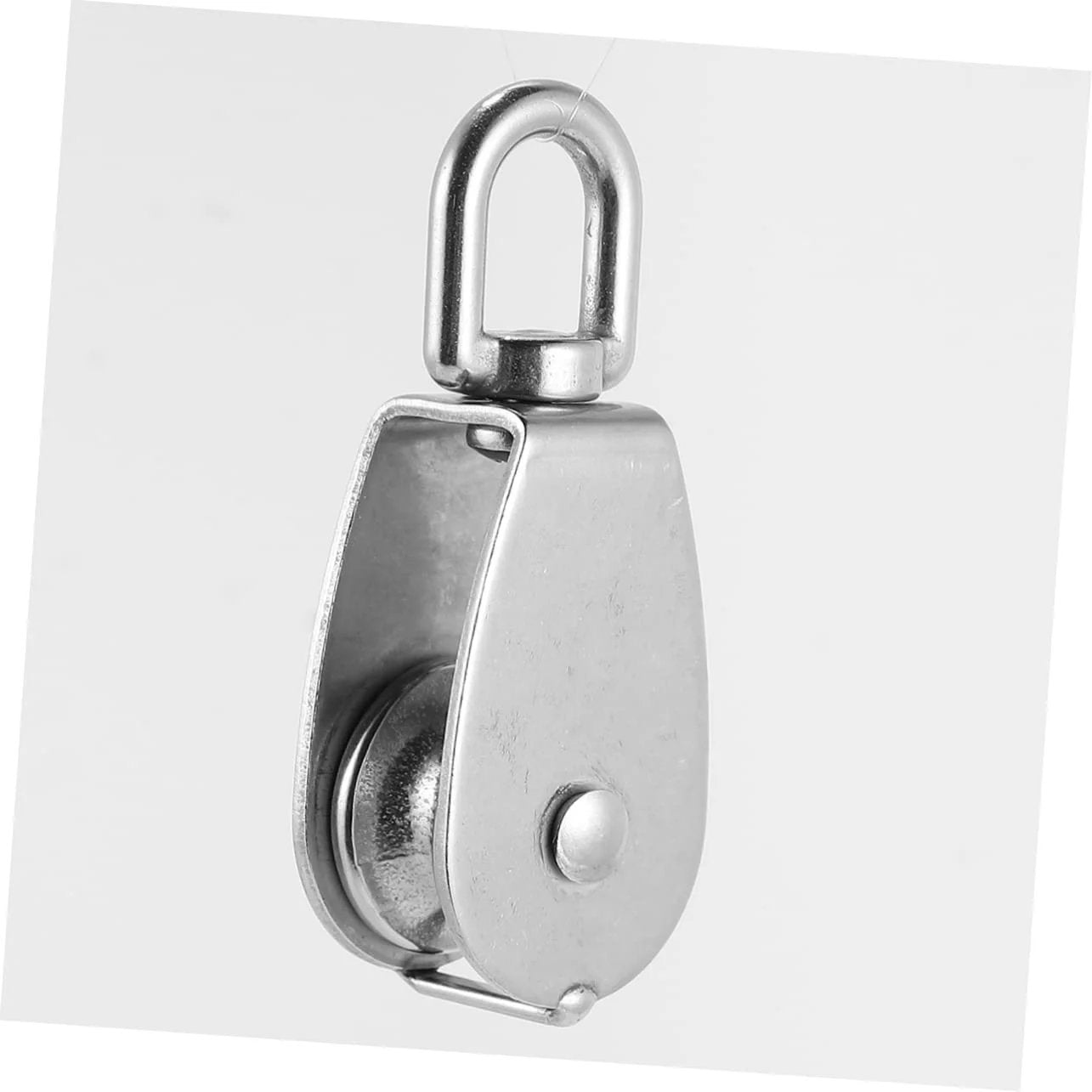 Stainless Steel Pulley Single Block for Fishing Net and Boat Lifting Heavy Duty Swivel Hook for Smooth and Easy Rope Handling.