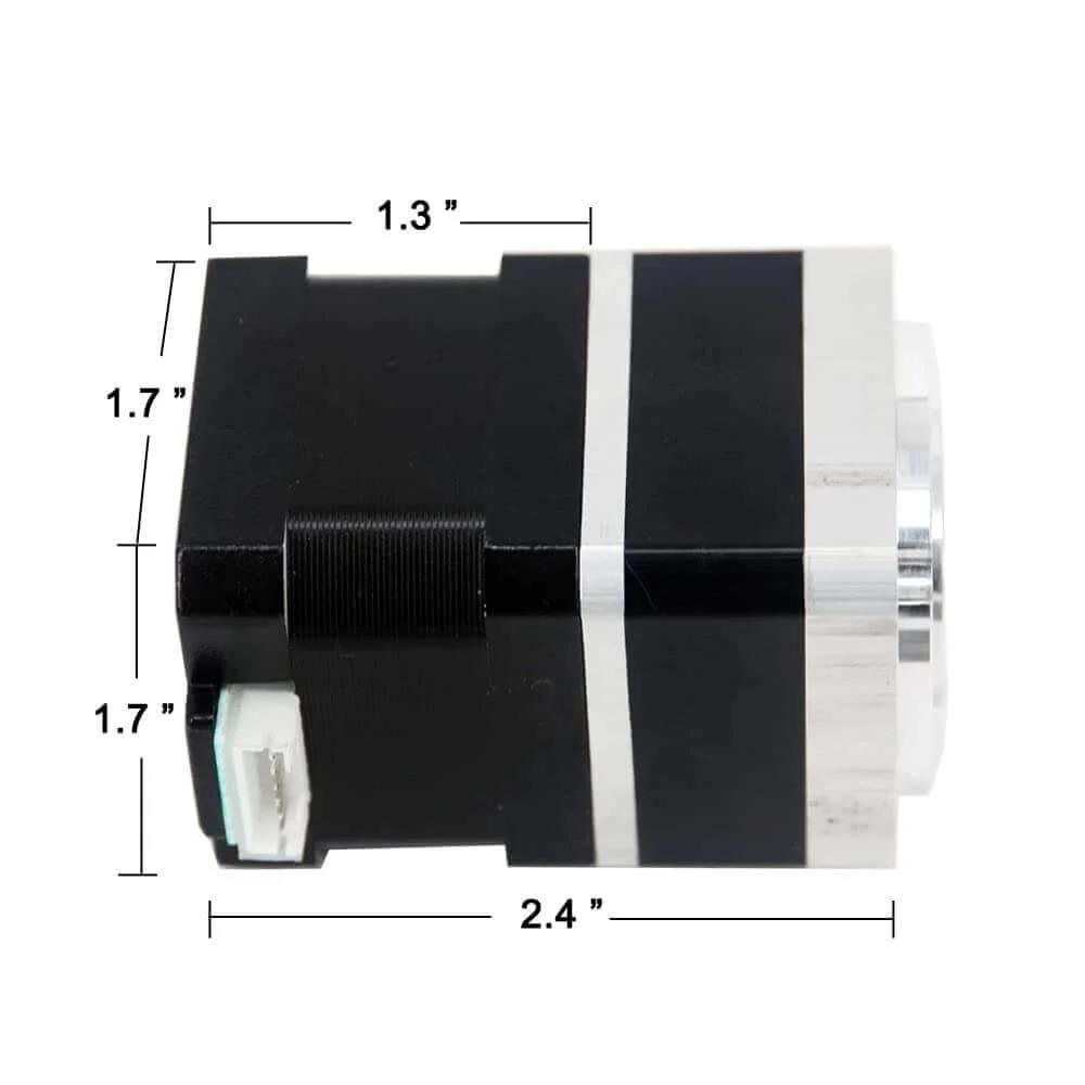 Harmonic Gear Drive Reducer with NEMA 17 Stepper Motor 1.4A, 2 Arcmin Precision, 30:1 Ratio Rotary Reducer dimensions