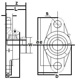 HCFTS212-39 Bearing Flange Standard 2 Bolt 2 7/16 inch
