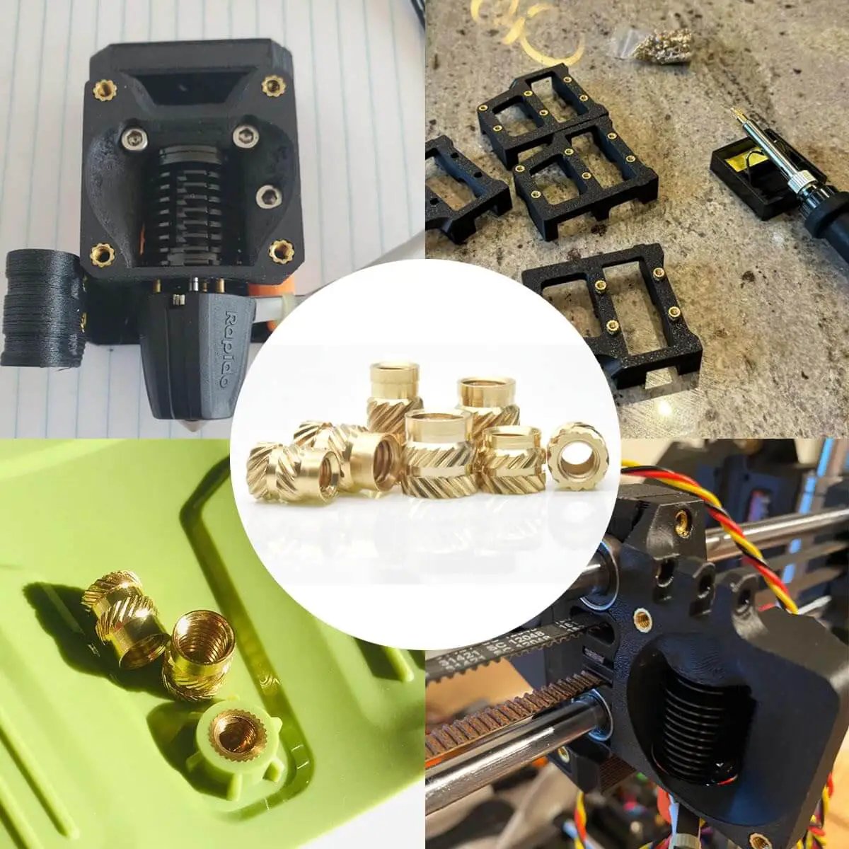 Heat Set Insert Tool With Soldering Iron And M2 To M8 Tips For Threaded Inserts In Plastic And 3D Printing Components includes tools and inserts