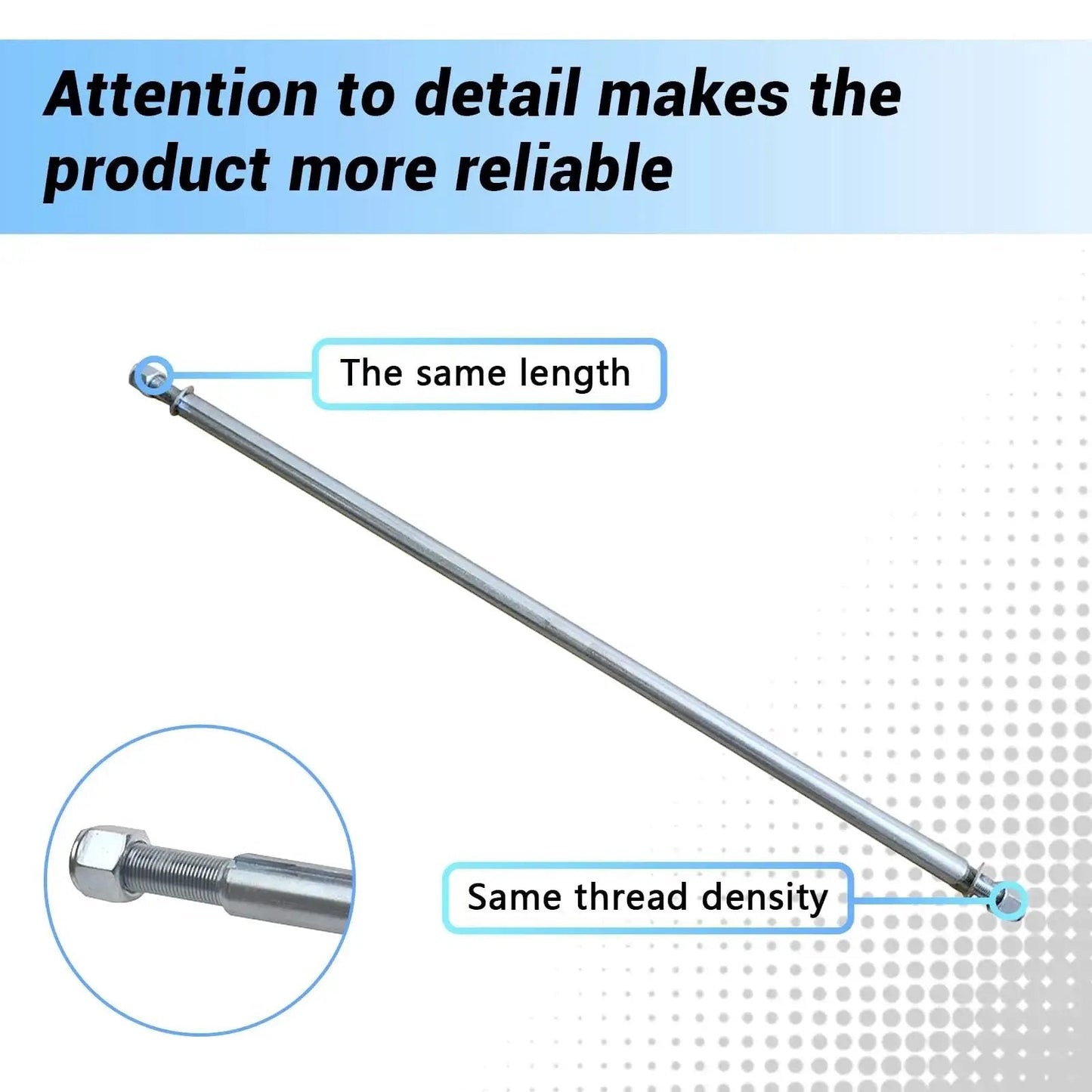 Beefed Up Heavy Duty 1 Inch Diameter 40 Inch Steel Axle Rod With 1 To 3/4 Inch Step Down 3/4-16 Fine Thread And 1/4 Inch Keyway
