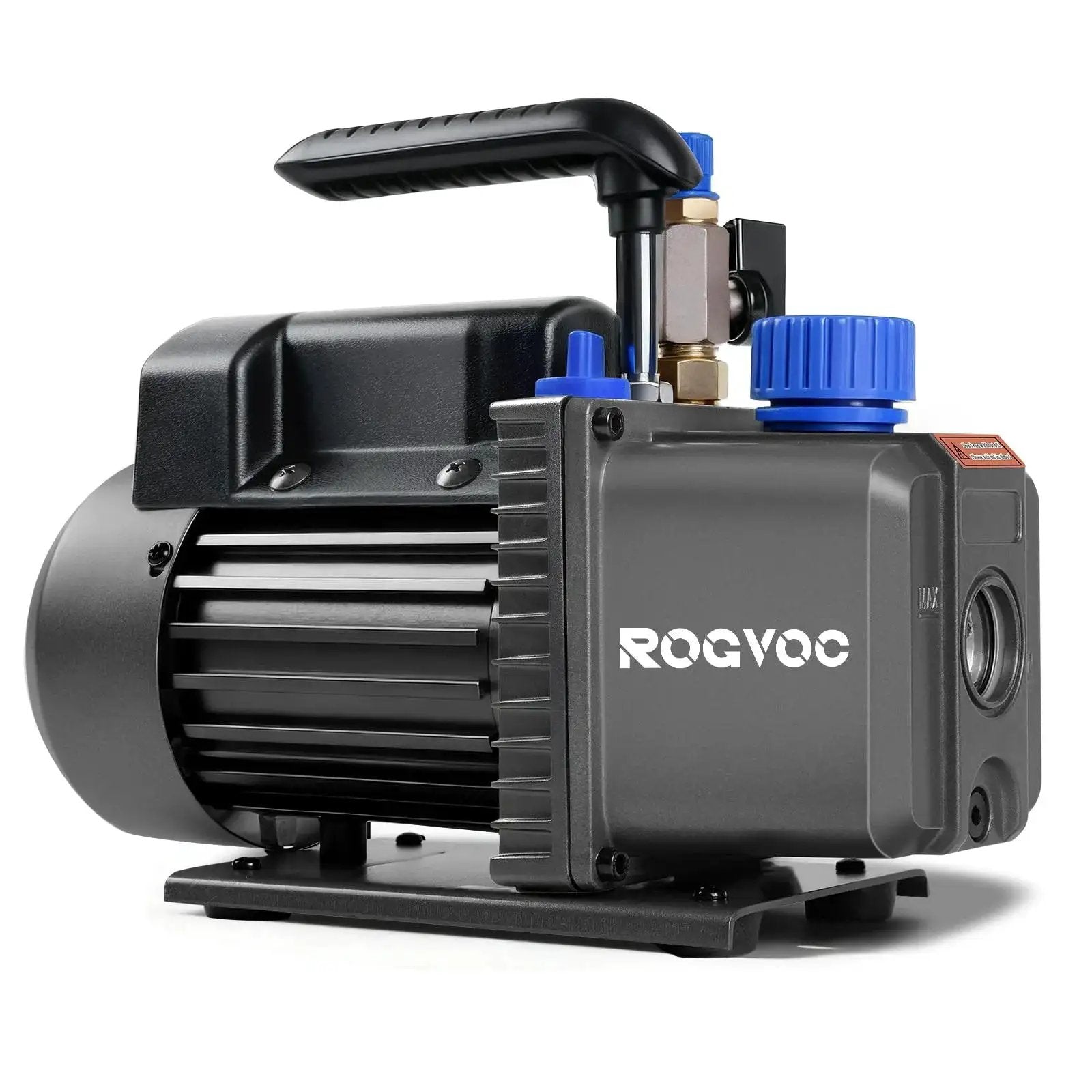 Heavy Duty Three Point Five CFM Vacuum Pump For HVAC And Auto Systems With 110V One Quarter HP Single Stage Rotary Vane Design by Rogvoc
