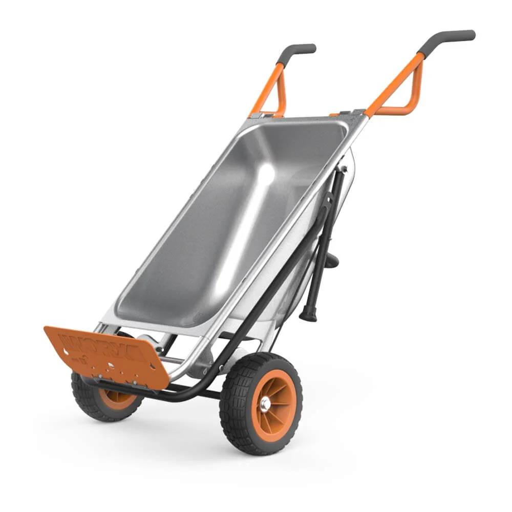 8 in 1 Heavy Duty Aerocart Garden Cart Wheelbarrow Dolly with Turbo Lift Design and Flat Free Tires, side view