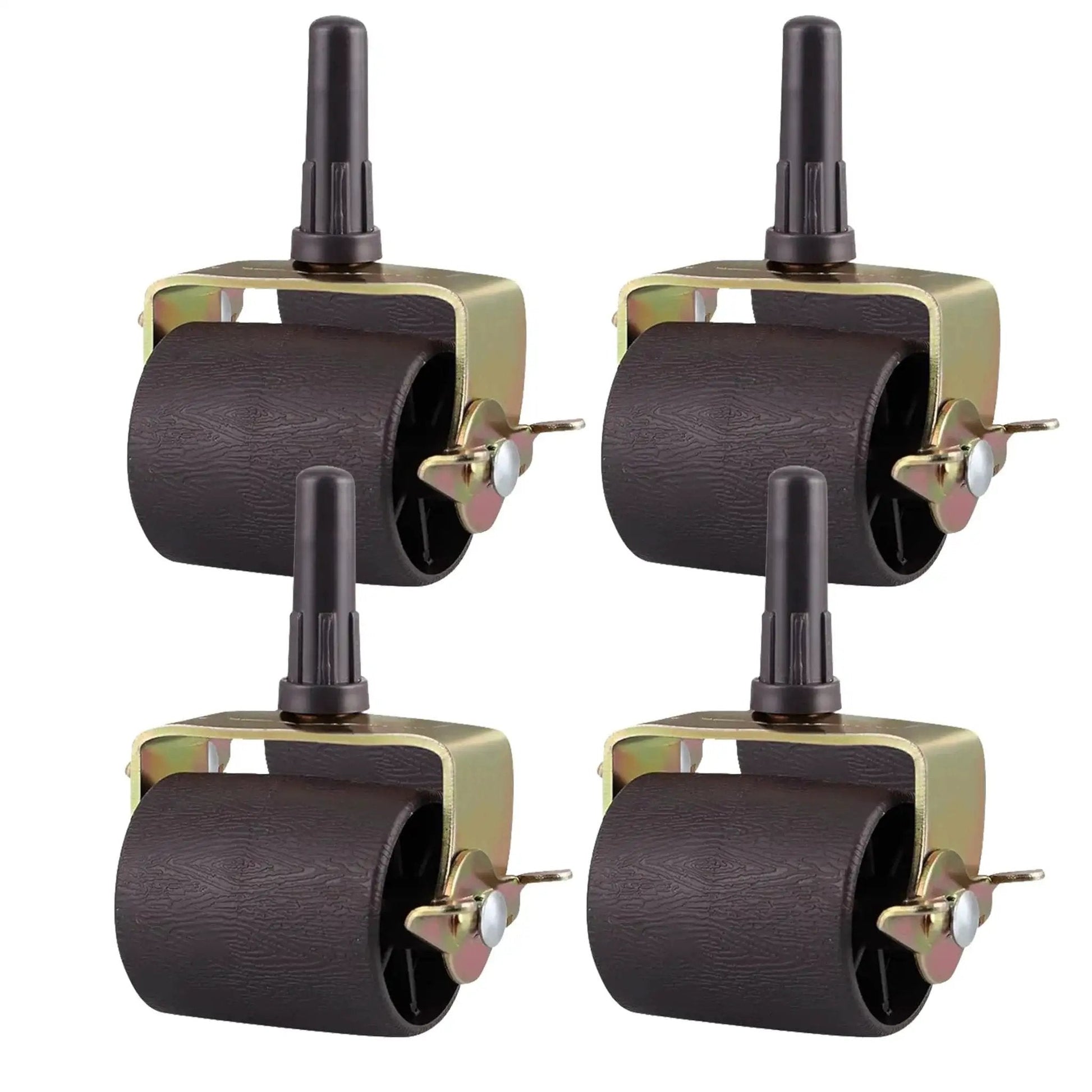Heavy Duty Bed Frame Wheels Rollers With Brakes For Replacement Parts, shown close-up, durable material, set of 4.
