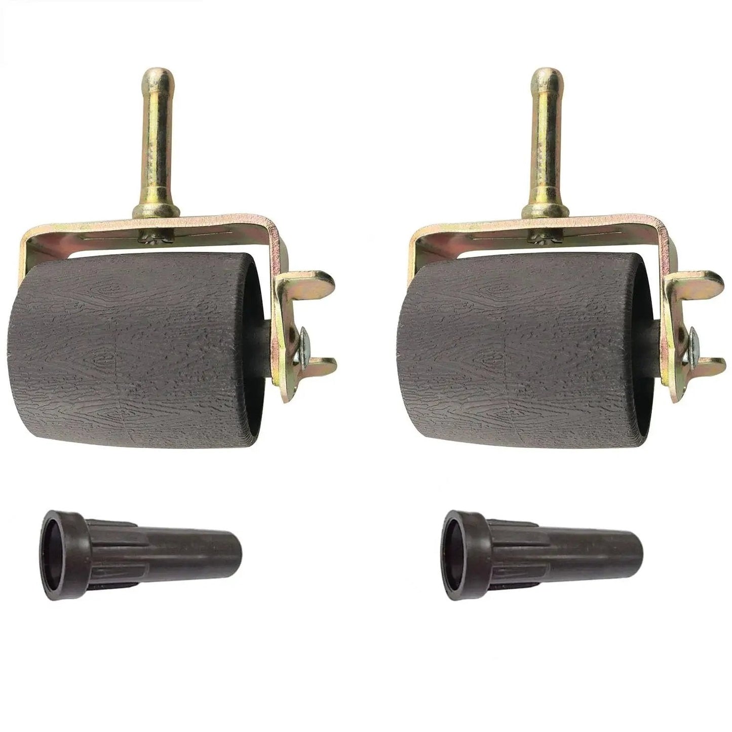 Two Pack Heavy Duty Metal Bed Frame Casters With Brakes Locking Casters For Furniture Standard Leg Sockets On Bed Frames 600 Lb Weight Capacity Smooth Rolling On Carpet Or Hard Floors