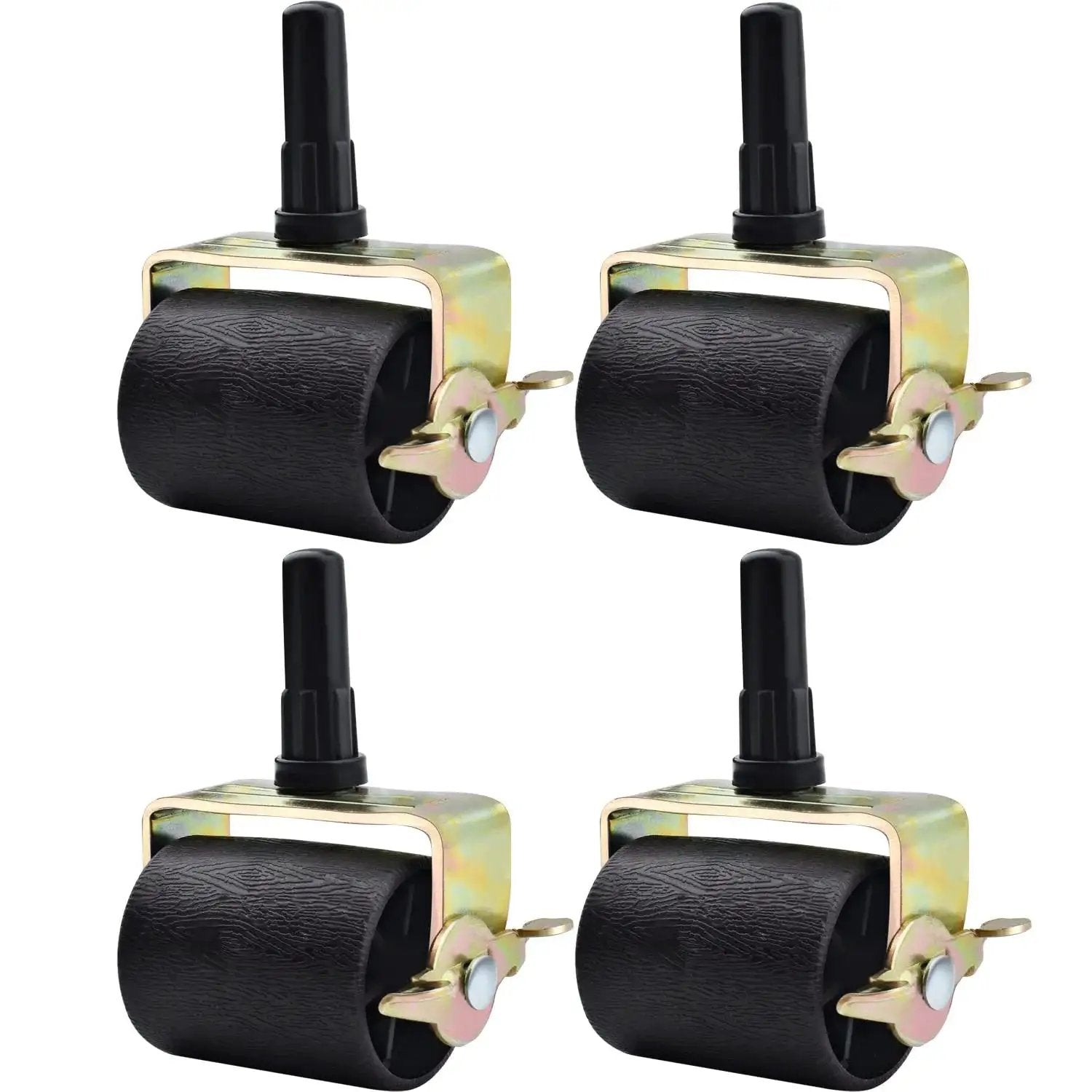 Heavy Duty Bed Frame Casters With Locking And Brakes Set Of 4 For Replacement, swivel wheels with stem and socket sleeve inserts