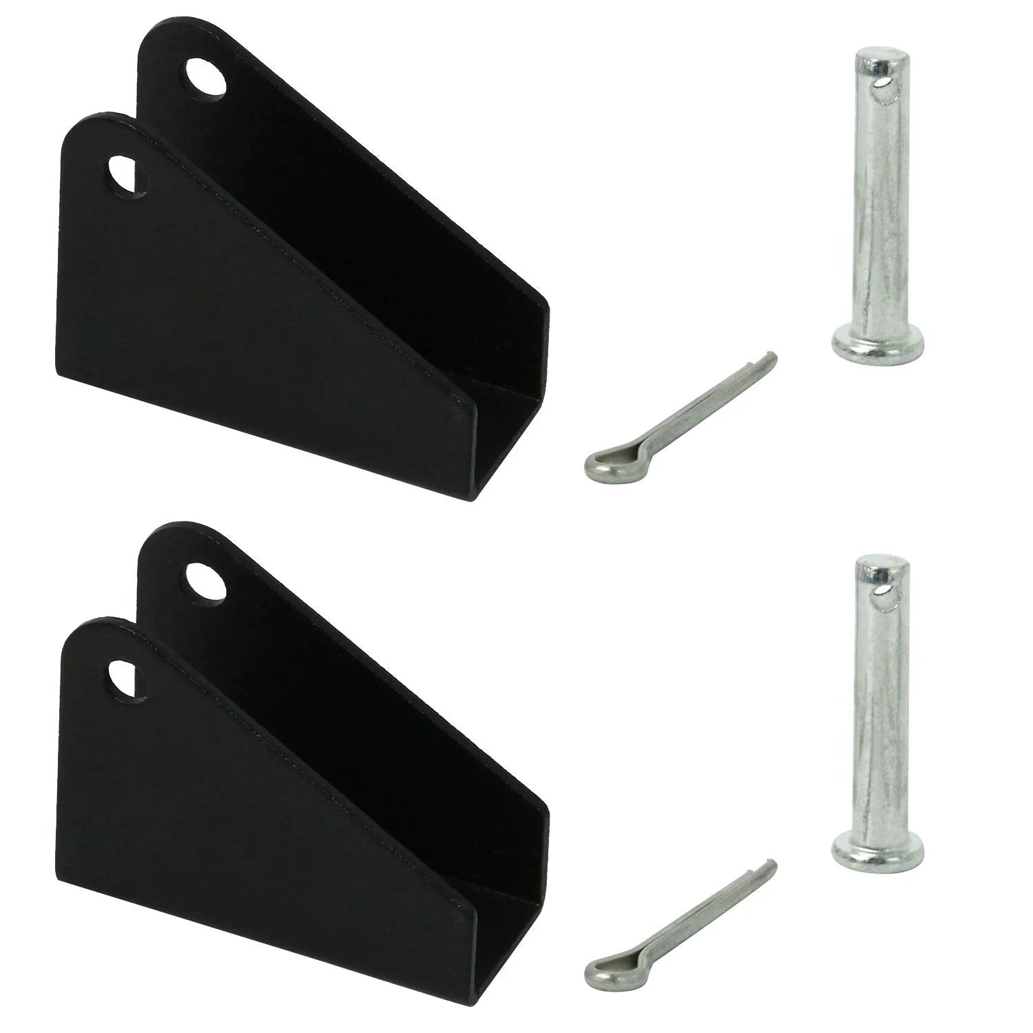 Heavy Duty Black Steel Mounting Brackets For Linear Actuators, Two Pack, 6mm Mount Holes, 20.3mm Center To Center, Rust Resistant Iron Hardware, Supports Up To 350 Pounds, Strong, Reliable, Easy Install