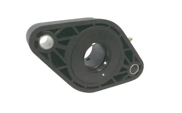 Heavy Duty One And One Quarter Inch Bore Ball Bearing Flange Unit With Two Bolt Flange And 4.61 Inch Center To Center Length 5600 RPM Max Fixed Flange Mount Set Screw Locking And Single Lip Contact Seal REXNORD KFXS2E20DC