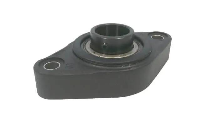 Heavy Duty One And One Quarter Inch Bore Ball Bearing Flange Unit With Two Bolt Flange And 4.61 Inch Center To Center Length 5600 RPM Max Fixed