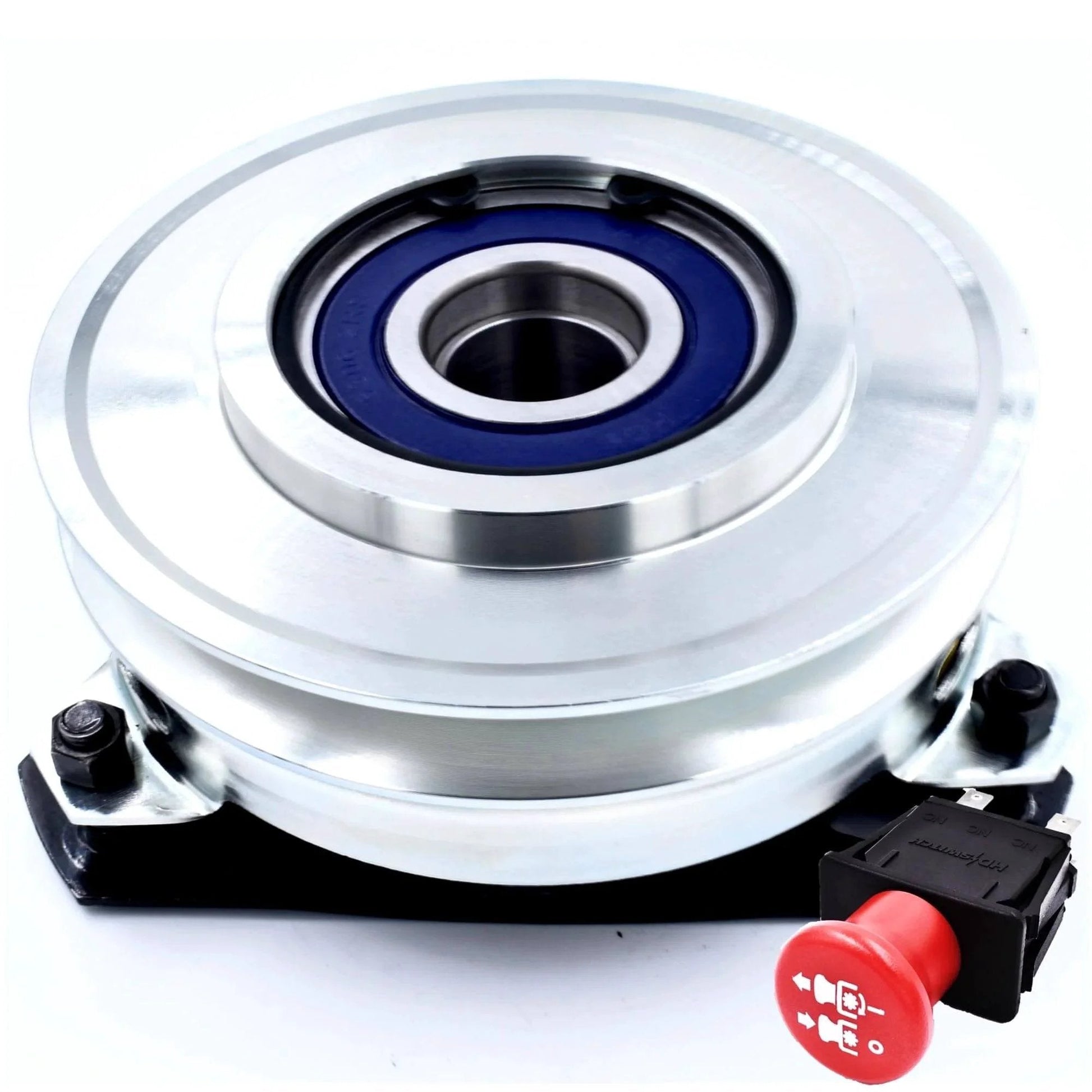 120ftlb (OEM 105) BIGBearing Clutch 04915400 5215-61 & 20A PTO Switch for Ariens Gravely mowers, silver and black design