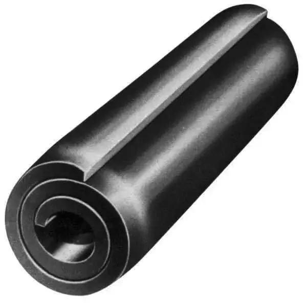 Close-up view of a coiled spring roll pin from Heavy Duty Coiled Spring Roll Pins Set For Cub Cadet Lawn Tractors Fits 100 102 106 104 108 Series