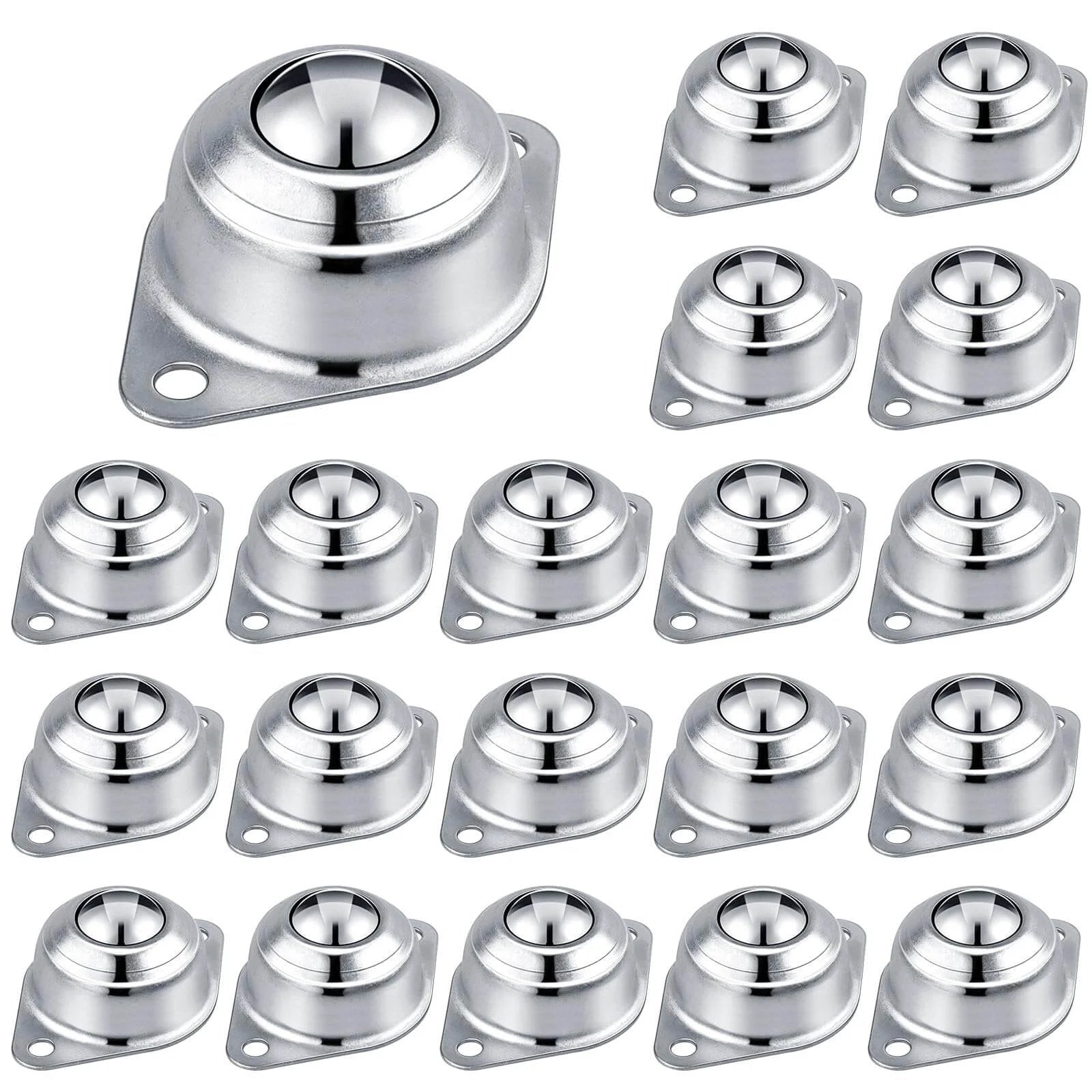 ✝️ Conveyor Rollers, 1" Heavy-Duty Support Roller Bearings, 20 PCS Roller Balls for Smooth 360-Degree Rotation arranged in rows