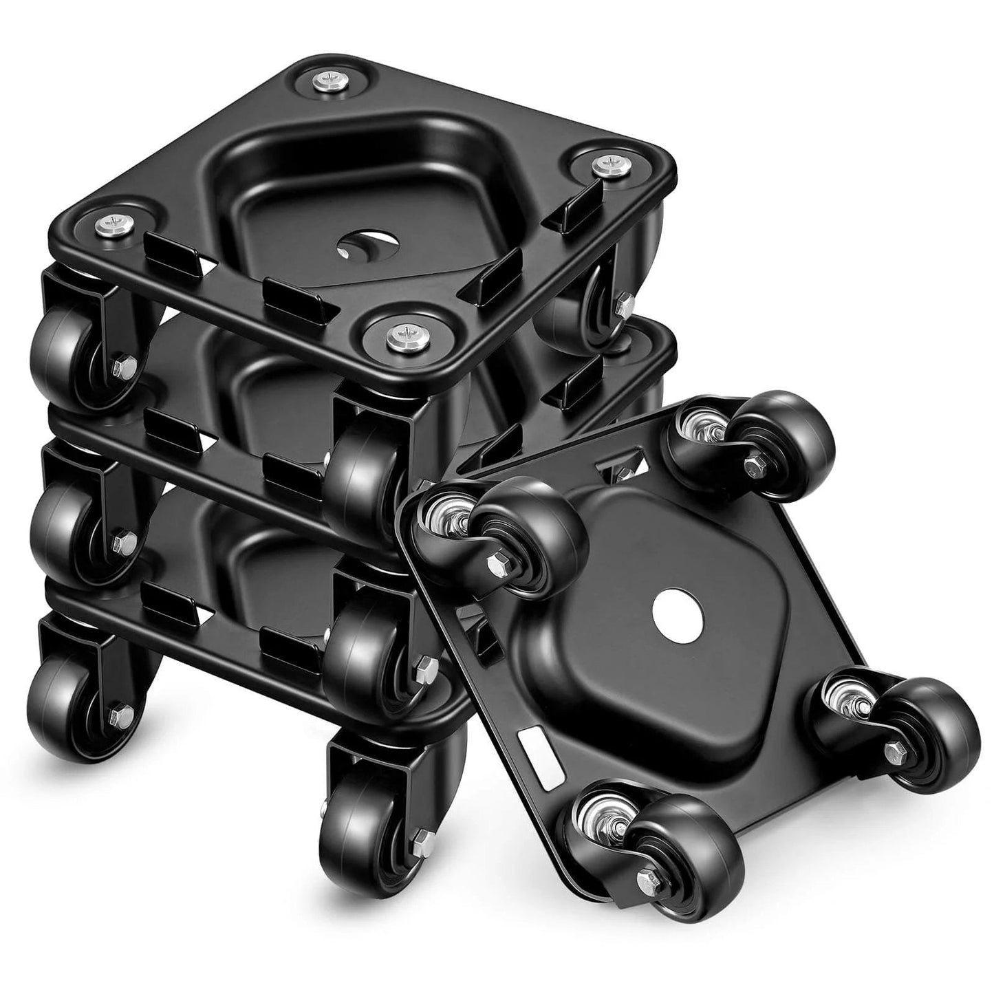 1500 lb heavy duty furniture dolly with anti slip groove design, full carbon steel panel, 4 wheel movers with 360° rotatable casters, furniture lifter set, L shaped baffles, smooth rolling wheels, complete moving kit