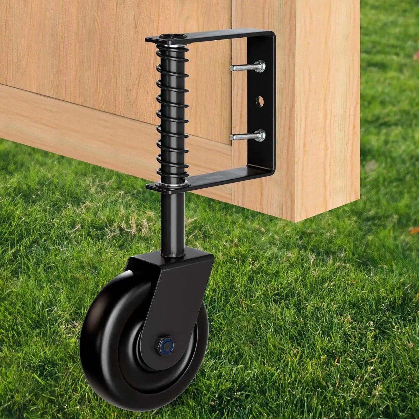 4.3 Inch Heavy Duty Gate Caster With Bearing And Spring Loaded Gate Wheel, 360 Degree Rotation For Wooden Gates