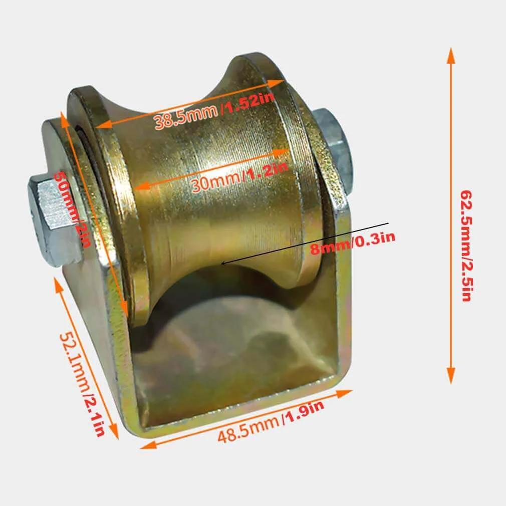 Pulley, Pulley Wheel, Sliding Gate Roller with Bracket, Heavy Duty Barn Door Casters, 45# Steel Slide Gate Hardware, Wire Rope Rail 32mm