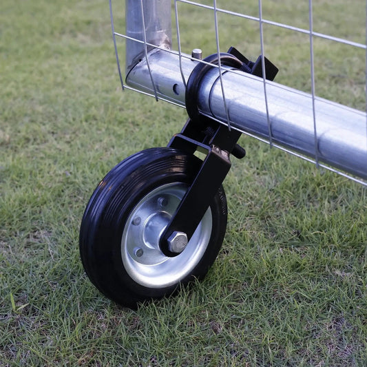 Heavy Duty 6 Inch Farm Gate Wheel Black Solid Rubber Wheel With Steel Core For Outdoor Gates Load Bearing High Durability